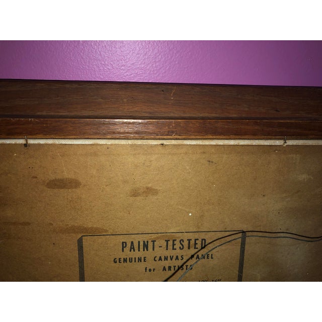 Mid 20th Century Landscape Oil on Canvas Board Painting For Sale - Image 4 of 9