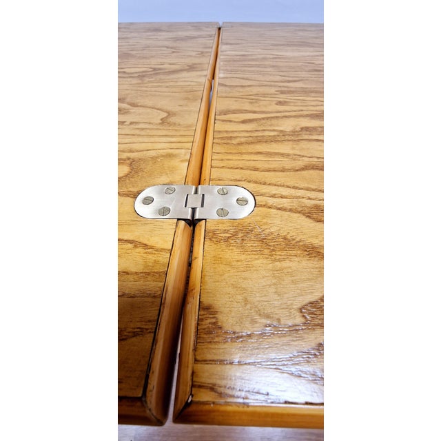 Italian Folding Table in Rattan and Bamboo , 1970s For Sale - Image 8 of 18