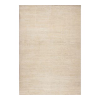 Rug & Kilim’s Modern Textural Oversized Rug With Striae of Beige - 13'x19' For Sale