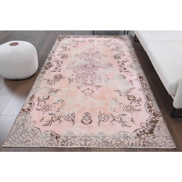 Vintage Turkish Hand-Knotted vintage rug is a vintage area rug.'70s Eastern region of Turkey's unique rug is perfectly...