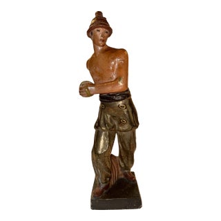 Mid Century Male Performer Ceramic Sculpture, From the Collection of Seymour Stein For Sale