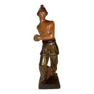 Mid Century Male Performer Ceramic Sculpture, From the Collection of Seymour Stein