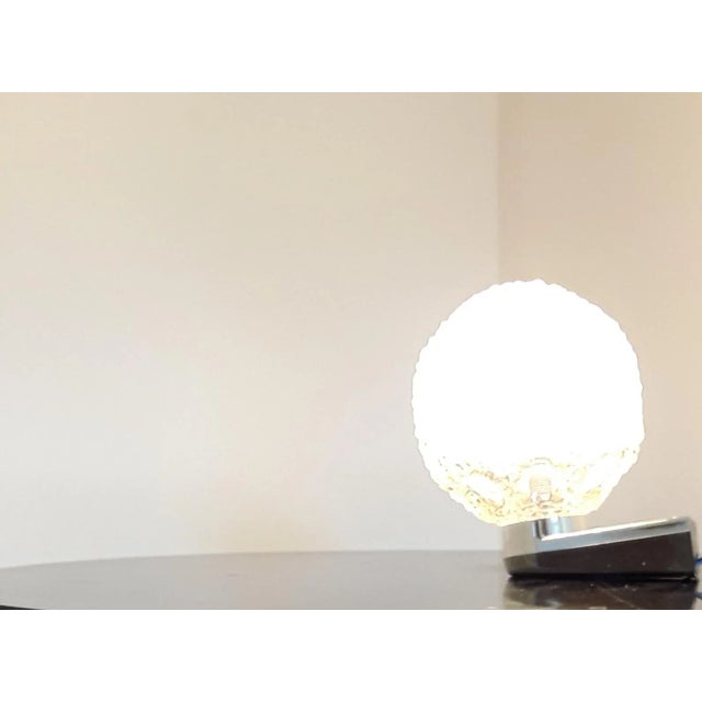 Glass Vintage Wall Lights with Golden Plastic Mounting, 1970s, Set of 2 For Sale - Image 7 of 8