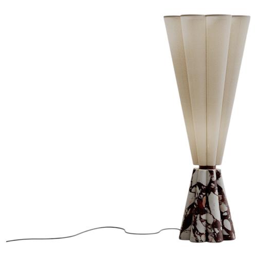 Bouquet Lamp in Red Marble Stone and Metal by Esther Knopfler For Sale - Image 18 of 18