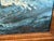 Impressive large-scale oil on canvas depicting a majestic sailing ship navigating powerful ocean waves beneath a dramatic...