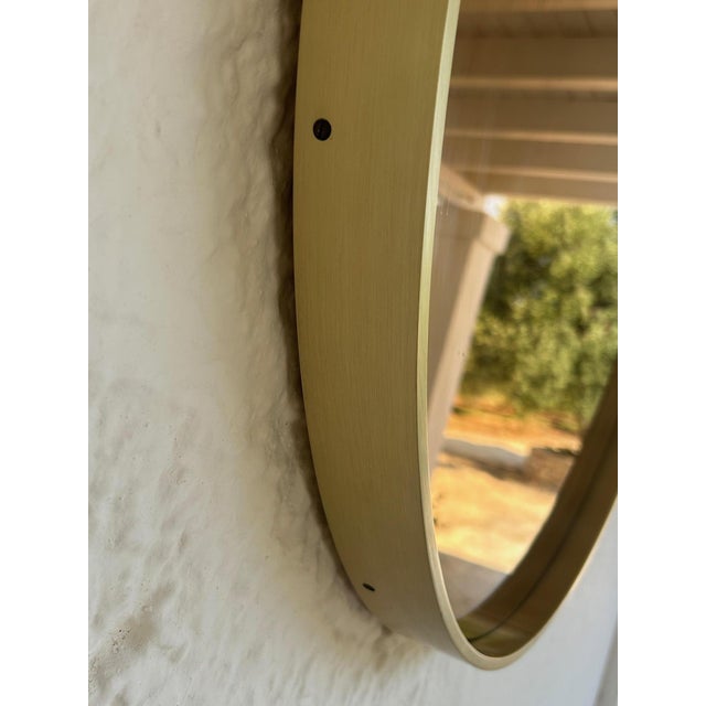 Brown Italian Brass and Smoked Glass Mirror, 1970s For Sale - Image 8 of 15