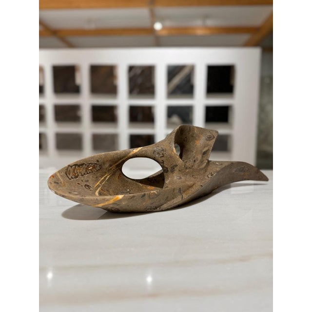 Not Yet Made - Made To Order Sculpture Centerpiece in Jurassic Fossil Stone by Nerinea For Sale - Image 5 of 6