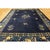 Chinese 1920s Blue Navy Vase Floral Antique Chinese Peking Carpet Knotted Wool Deco Rug For Sale - Image 3 of 10
