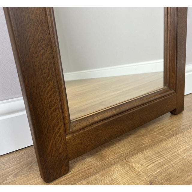 Wood Vintage French Oak Wall Mirror For Sale - Image 7 of 9