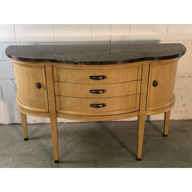 Bernhardt Demilune Server Buffet With Granite Top Chairish