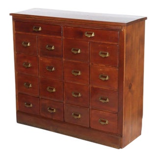 Antique Cherry 18-Drawer Apothecary Cabinet Circa 1850 For Sale