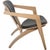 Hans Wegner GE460 Butterfly chair with a frame of oak and back and seat upholstered in black leather. The chair is from...