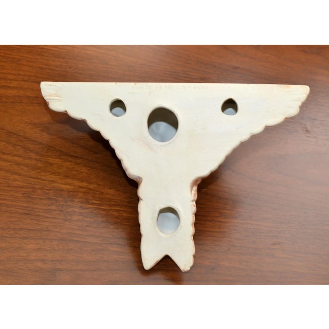 Pair of 1990s Ceramic Angel Head Wall Shelf Gold Bonze Cherub Gothic Baroque Victorian Décor For Sale - Image 10 of 12