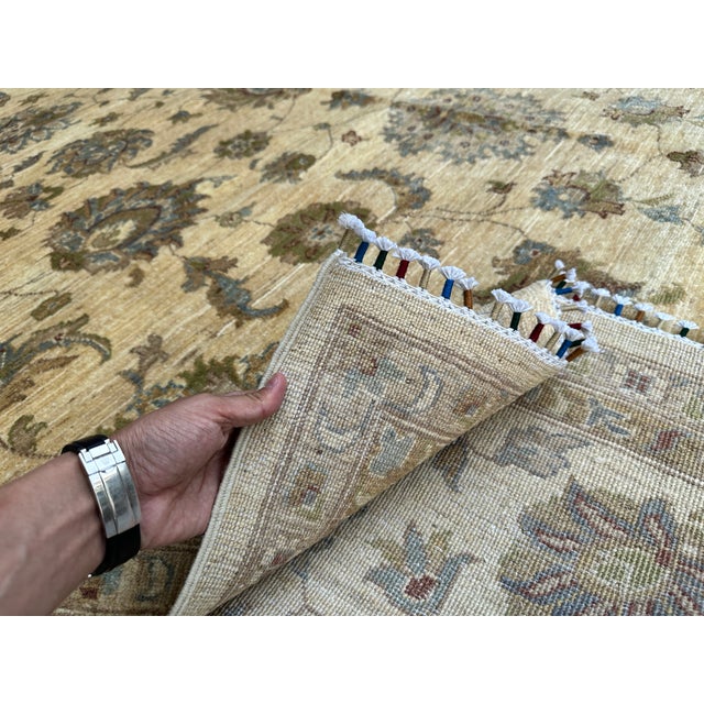 Hand-Knotted Afghan Oushak Chobi Wool Area Rug - 9'0" X 12'0" For Sale - Image 14 of 14