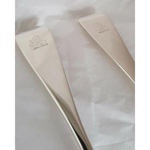 Antique Victorian Sterling Silver English Pattern Spoons, London, 1859, Set of 4 For Sale - Image 6 of 14