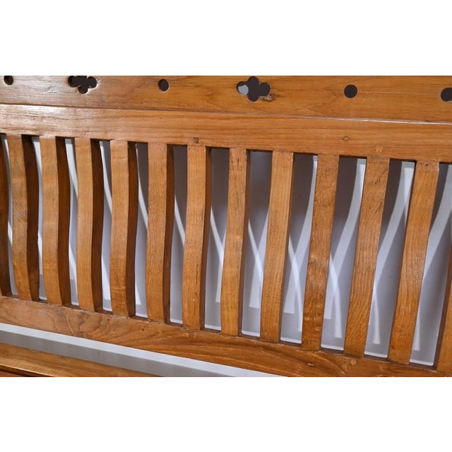 Mid 20th Century Colonial Varangue Bench in Teak, 1950s For Sale - Image 18 of 18