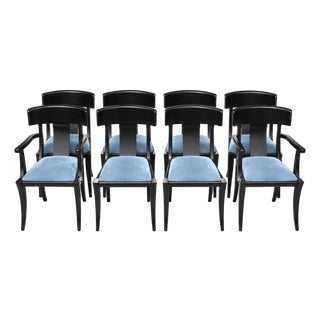 Modern Mid-Century Style Klismos Chairs - Set of 8 For Sale