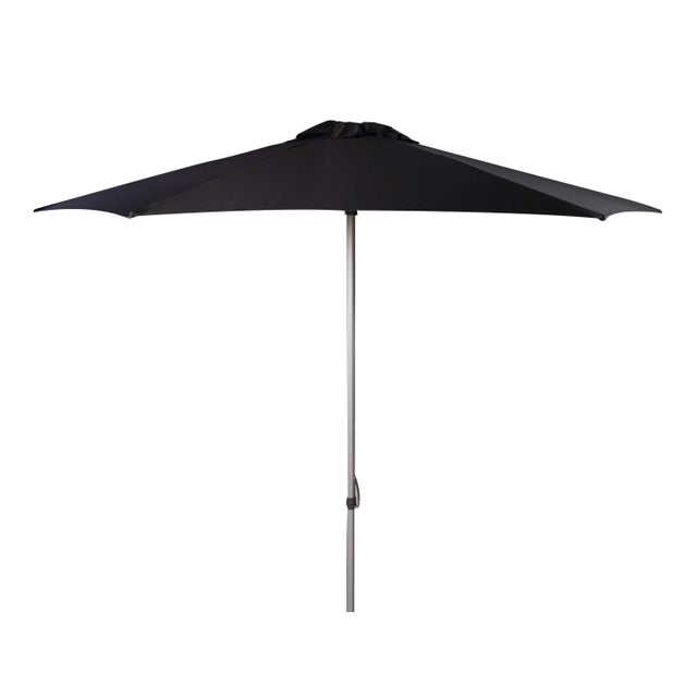 Modern 9 Ft Push Up Umbrella in Black For Sale - Image 3 of 3