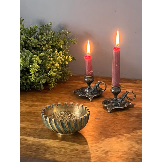 Mid-Century Modern 1960s Pal Bell Style Israeli Bronze Limited Edition Ashtray For Sale - Image 3 of 10