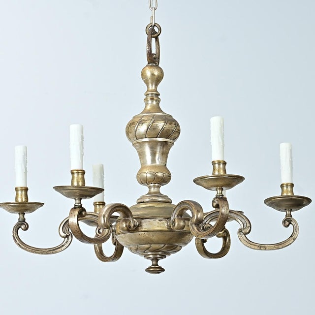 Metal Early 20th Century French Bronze Chandelier For Sale - Image 7 of 12