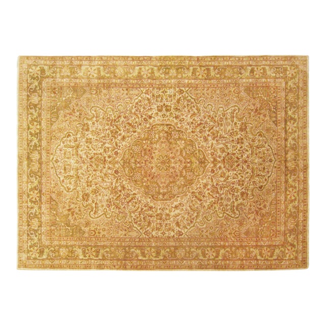 Vintage Turkish Decorative Oriental Rug in Room Size For Sale