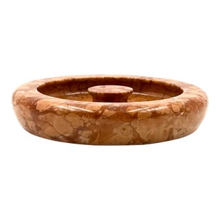 Angelo Mangiarotti, Red Marble Centerpiece / Bowl, Knoll International Italy, 1970s For Sale