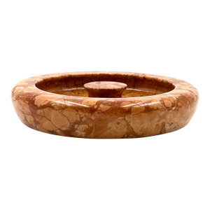 Angelo Mangiarotti, Red Marble Centerpiece / Bowl, Knoll International Italy, 1970s