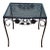 1960s Woodard Briarwood Wrought Iron Black Side Table, Attributed For Sale
