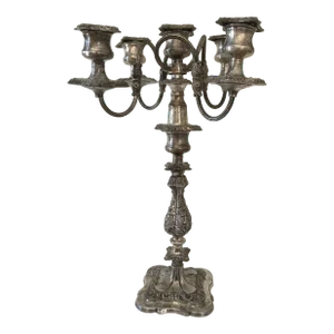 Late 19th Century Victorian Silver Plate Candlestick Candelabra