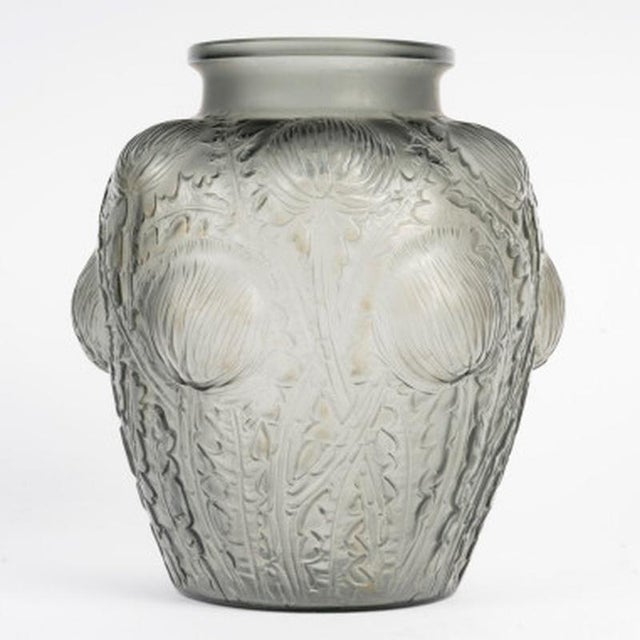 Domrémy Vase in Tinted Grey by René Lalique, 1926 For Sale - Image 3 of 9