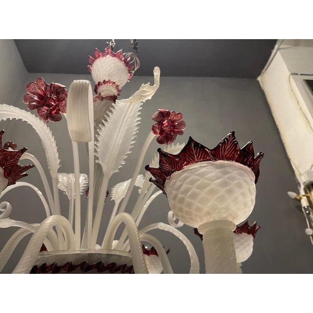 Large Venetian Glass Chandelier, 1970s For Sale - Image 10 of 14