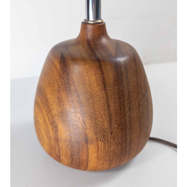 Mid 20th Century Scandinavian Danish Modern Boudoir Table Lamp in Teak For Sale - Image 9 of 11