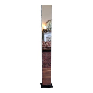Vintage 1970s Casella Polished Chrome Skyscraper Torchiere Floor Lamp For Sale