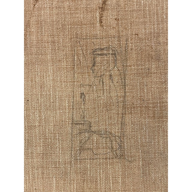 Wood 1962 Oil on Canvas Painting “Chinese Masonic Temple" by Andrew William Vachon s.j. For Sale - Image 7 of 7