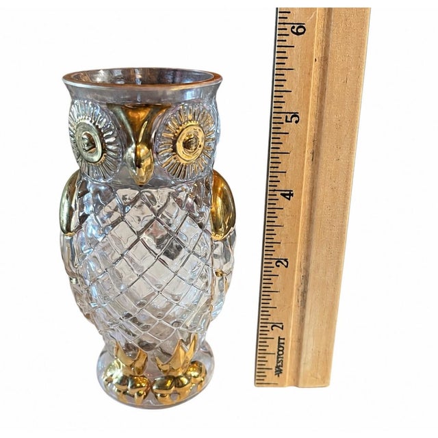 c. 1970s Very rare vintage crystal owl cream pitcher Produced by Famosa LPW of Vienna, Austria Retailed exclusively...