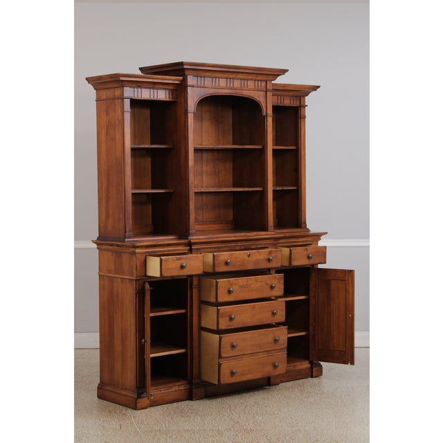 Nichols & Stone Nichols & Stone Williamsburg Maple Bookcase Display Cabinet For Sale - Image 4 of 18