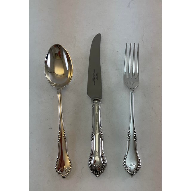 The Finest, Silver Plated Dessert/Salad Fork, Chesterfield. For Sale In New York - Image 6 of 13