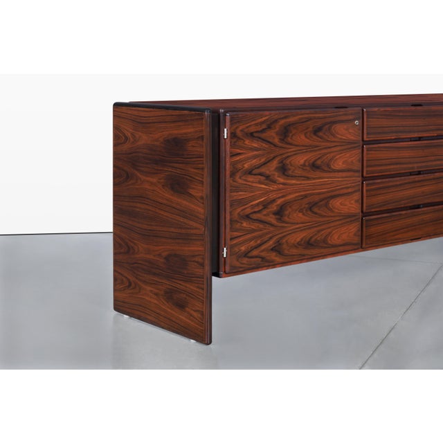 Dyrlund Danish Modern Brazilian Rosewood Credenza by Dyrlund For Sale - Image 4 of 15