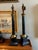 Metal Pair of Grand Tour Marble Column Statues With Neoclassical Figures, Late 1800’s For Sale - Image 7 of 11