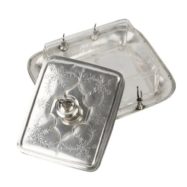 Austrian Silver Oiler with Glass, 1890s For Sale - Image 3 of 8