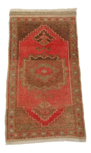 Vintage Wool Mini Turkish Rug