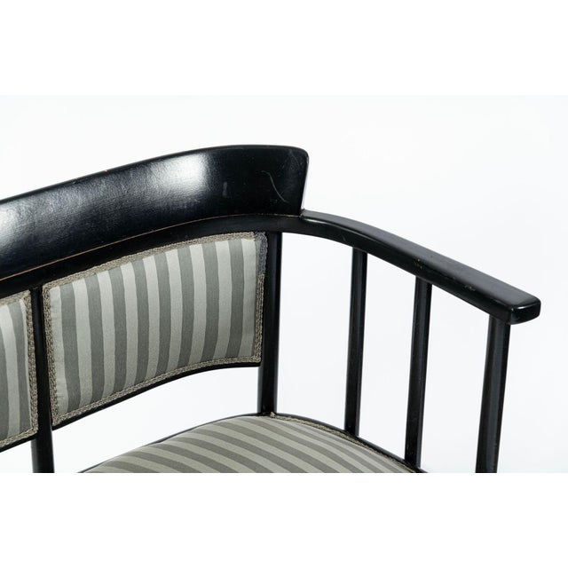 Vienna Secession Three Piece Bentwood Salon Set in the Style of Josef Hoffmann for J&j Kohn, Austria, Circa 1905 For Sale - Image 9 of 18