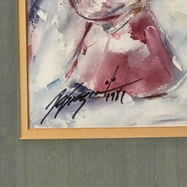 Wood Ted DeGrazia Bell of Hope Signed Southwest Figurative Print 1981 For Sale - Image 7 of 8
