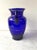 Art Deco Antique Cobalt Blue Glass and Painted Silver Urn Vase For Sale - Image 3 of 6