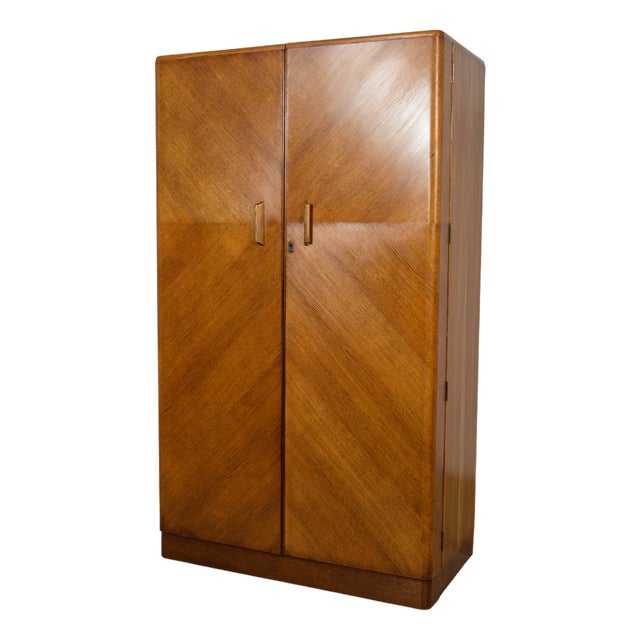 Art Deco Oak Wardrobe from Fitrobe, 1930s For Sale