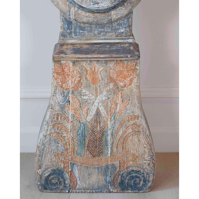 Dated 1809 Swedish Longcase Clock with Original Folk Art Decoration For Sale - Image 13 of 16