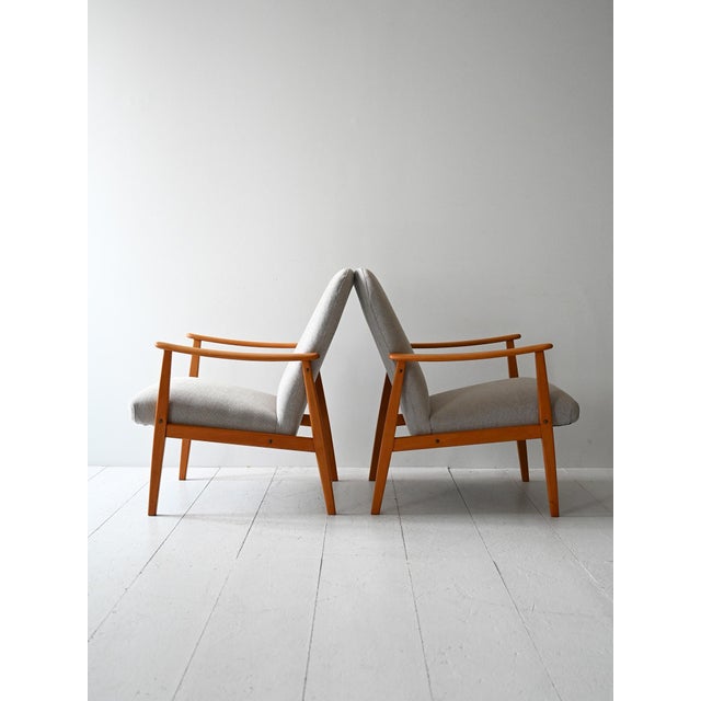 Set of Mid-Century Modern Scandinavian Oak Armchairs, 1960s For Sale - Image 9 of 9