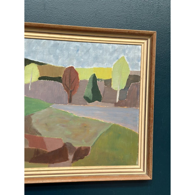 1950s Carl‑einar Andersson, Trees and Fields, 1959, Oil on Panel, Framed For Sale - Image 5 of 18