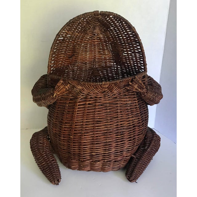 1960s Wicker Frog Basket Chairish