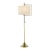 Mid-Century Modern Matte Brass Hopper Floor Lamp For Sale